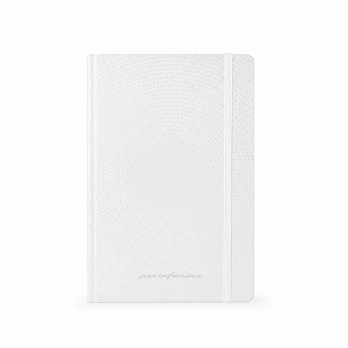 Тетрадь принт Pininfarina Stone Paper белая 14х21см каменная бумага, 64 листа, линованная, твердая обложка