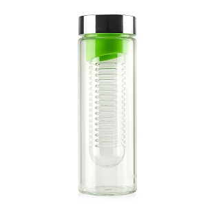 Бутылка FLAVOUR IT, 480 мл, серебряный/ зеленый