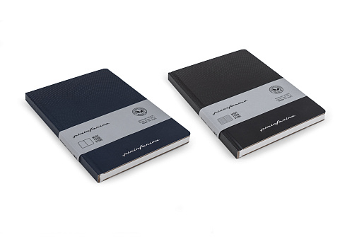 Тетрадь принт Pininfarina Stone Paper черная 14х21см каменная бумага, 64 листа, линованная, твердая обложка