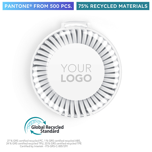 Кабель спиральный в футляре Allroundo eco с быстрой зарядкой, 90 см, белый