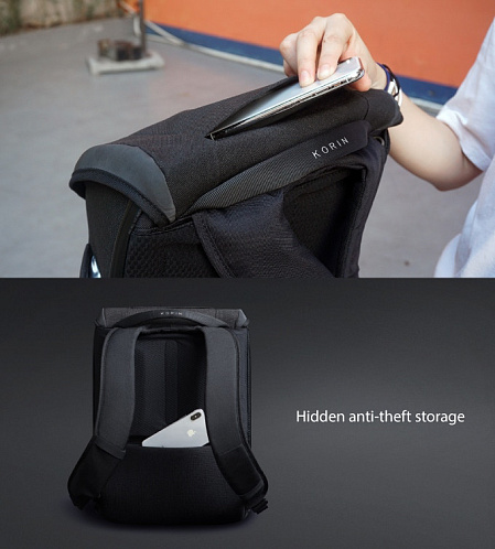 Рюкзак ClickPack X 45х32х15,5 см, с клапаном, черный
