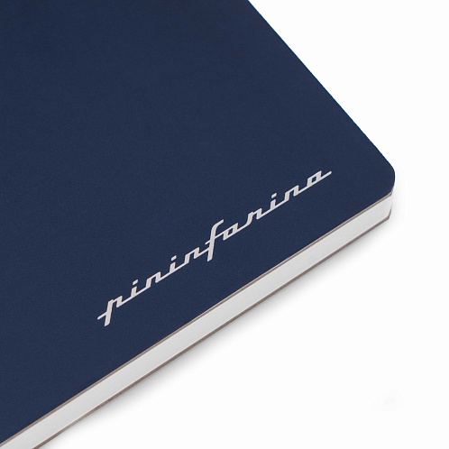 Тетрадь принт Pininfarina синяя 14х21см каменная бумага, 64 листа, линованная, твердая обложка