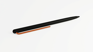 Карандаш GrafeeX с оранжевым клипом в чехле из переработанной кожи