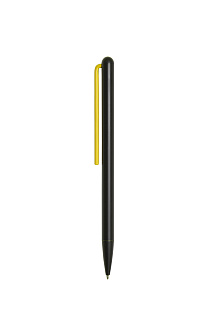 Шариковая ручка Pininfarina GrafeeX с желтым клипом в чехле из переработанной кожи