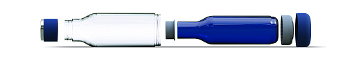 Термобутылка INNER PEACE, 500 мл, полупрозрачная синяя