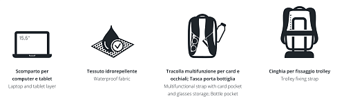 Рюкзак-трансформер Pininfarina Flexxi 47х34х10 см, черный