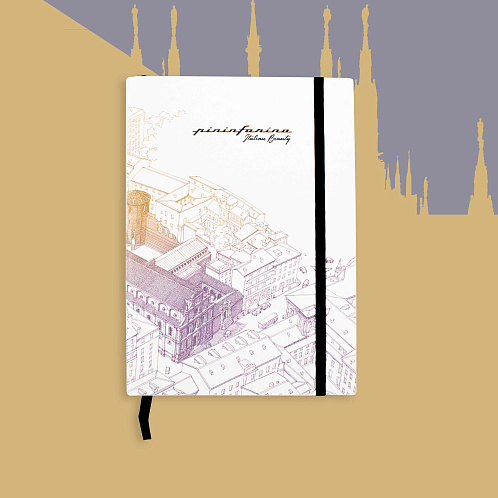 Тетрадь Pininfarina Stone Paper ITALIAN BEAUTY MILANO 14х21см каменная бумага, 64 листа, линованная