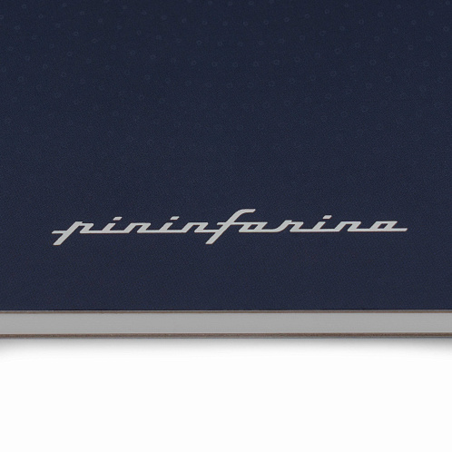 Тетрадь принт Pininfarina синяя 14х21см каменная бумага, 64 листа, линованная, твердая обложка